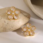 18k gold stainless steel earrings