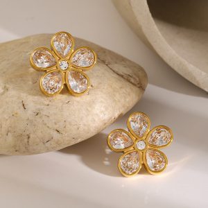 18k gold stainless steel earrings