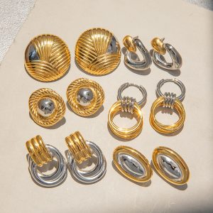 Stainless steel circle earring pendant