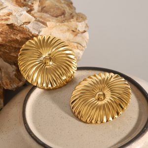 18k gold stainless steel exaggerated earrings
