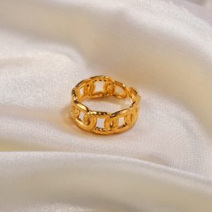Stainless steel twist chain opening ring