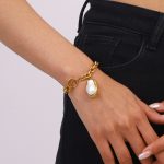 18k stainless steel baroque pearl bracelet bracelet bracelet