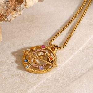 Stainless steel star pendant necklace