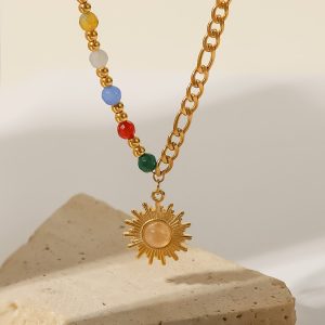 French style new titanium steel pendant necklace