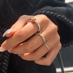 Stainless steel multi-ring stacking ring