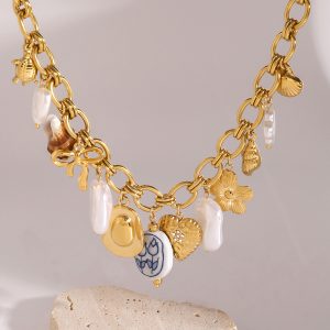 New Stainless Steel Bow Love Pendant Necklace for Jewelry