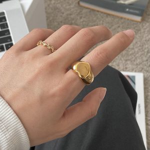 and stainless steel love ring