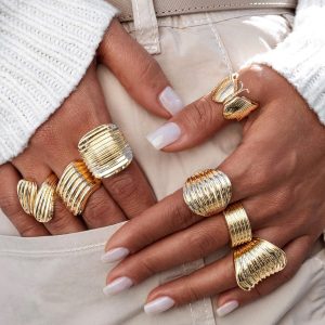 18k gold ring stainless steel