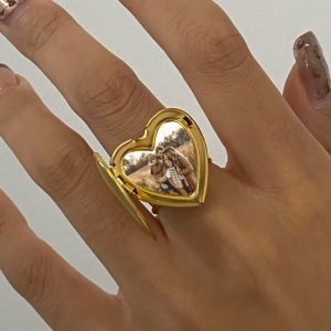 Stainless steel love ring ring