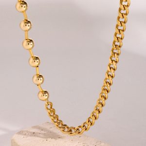 Gold stainless steel necklace